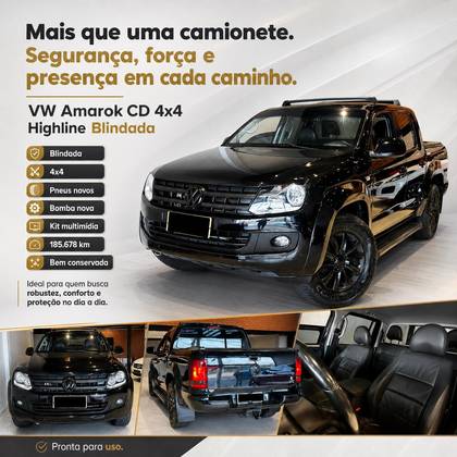 VOLKSWAGEN AMAROK 2.0 HIGHLINE 4X4 CD 16V TURBO INTERCOOLER DIESEL 4P AUTOMÁTICO
